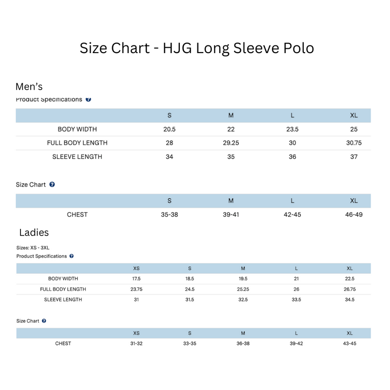 HJG Ladies Performance Long-Sleeve Polo