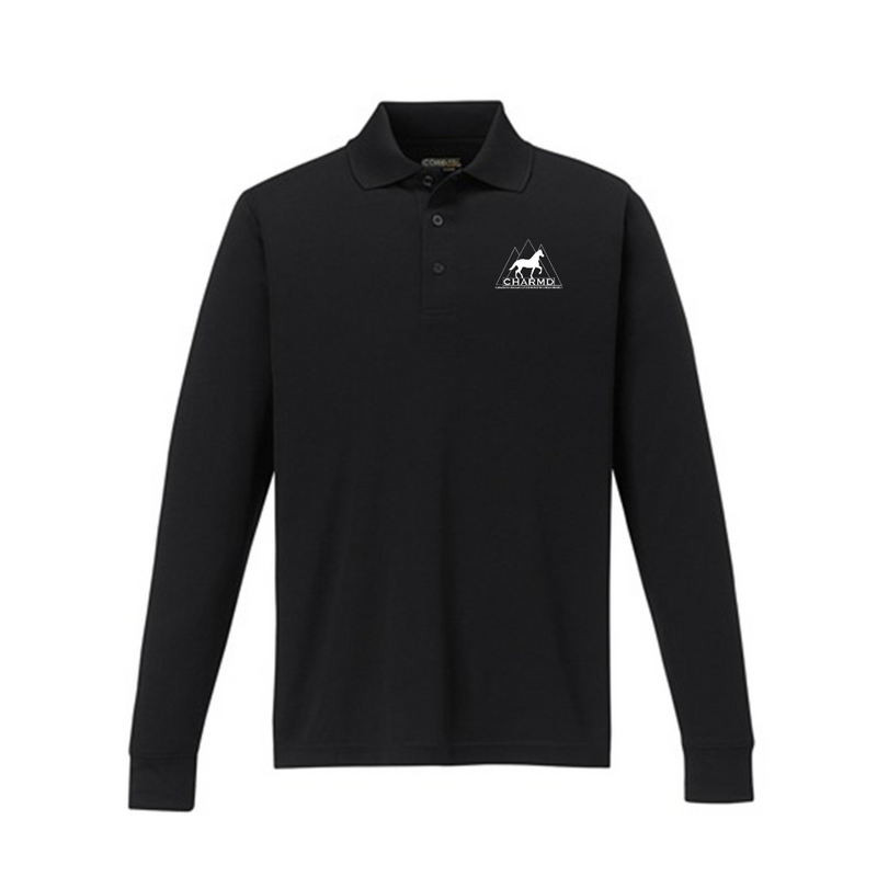 CHARMD Men's Long Sleeve Polo