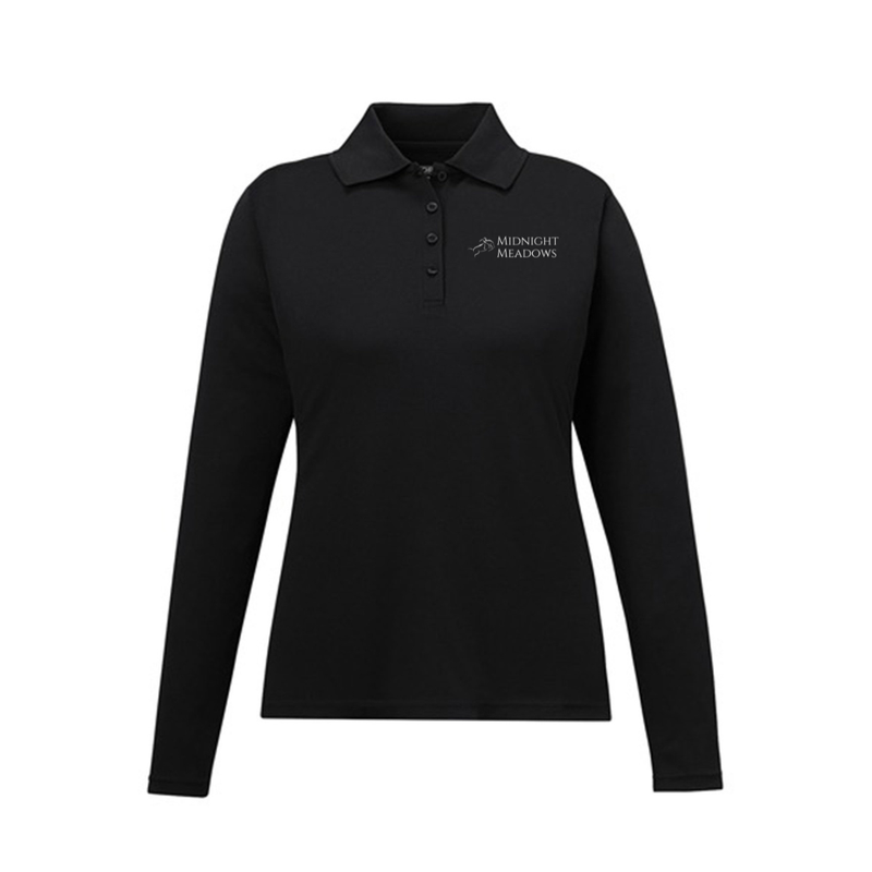 Midnight Meadows Long Sleeve Polo