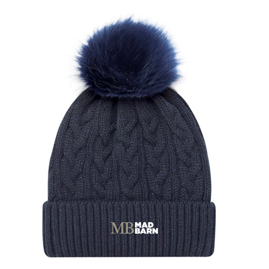 Mad Barn Faux Fur Pom Toque
