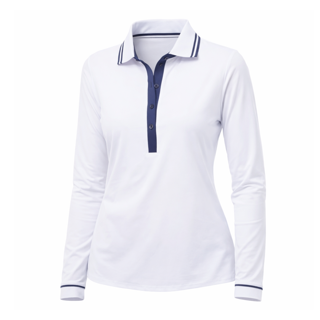 Tipped Long Sleeve Polo