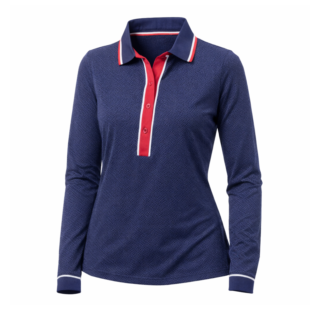 Tipped Long Sleeve Polo