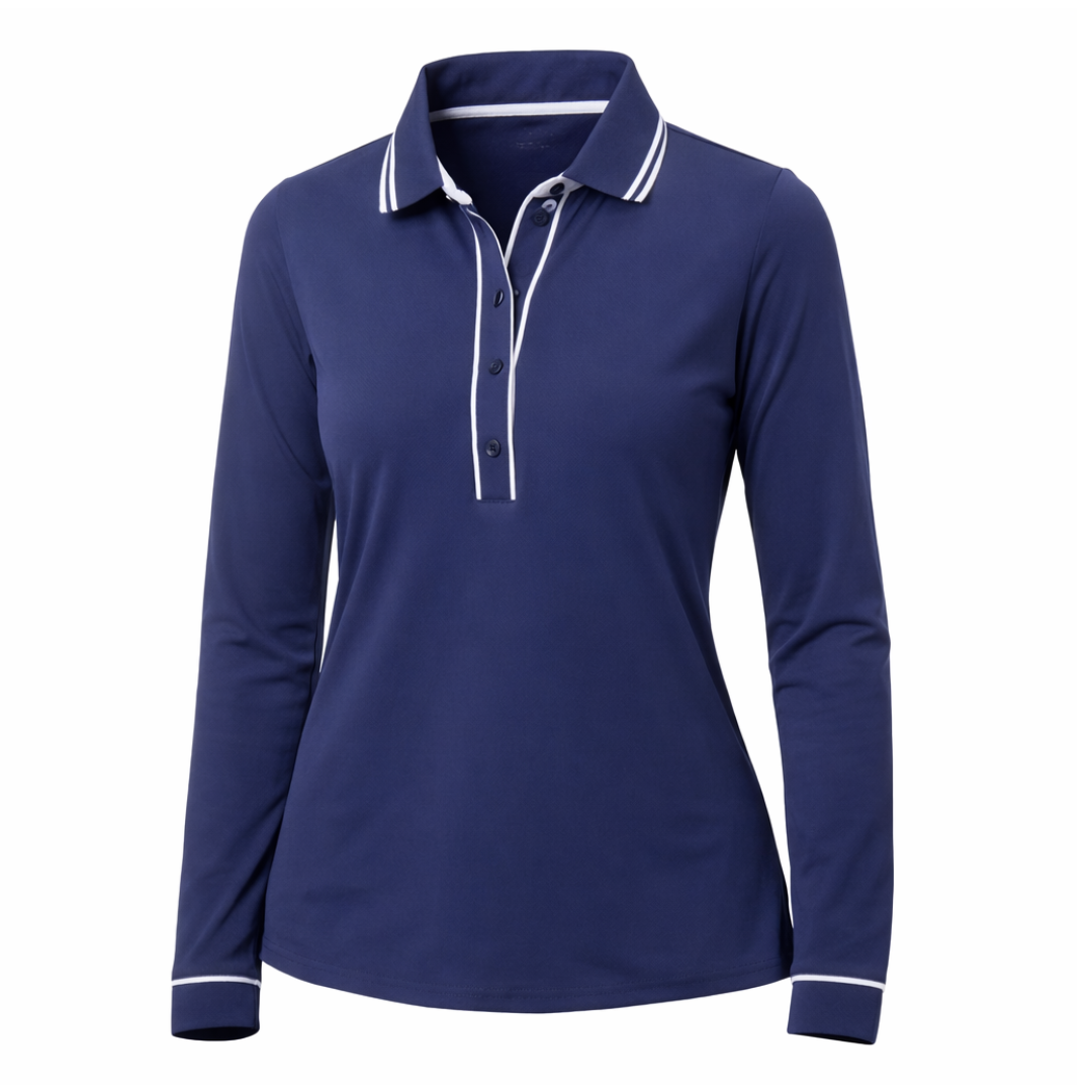 Tipped Long Sleeve Polo