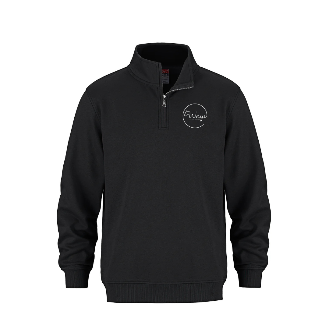 Waye Show Horses Quarter Zip Sweater