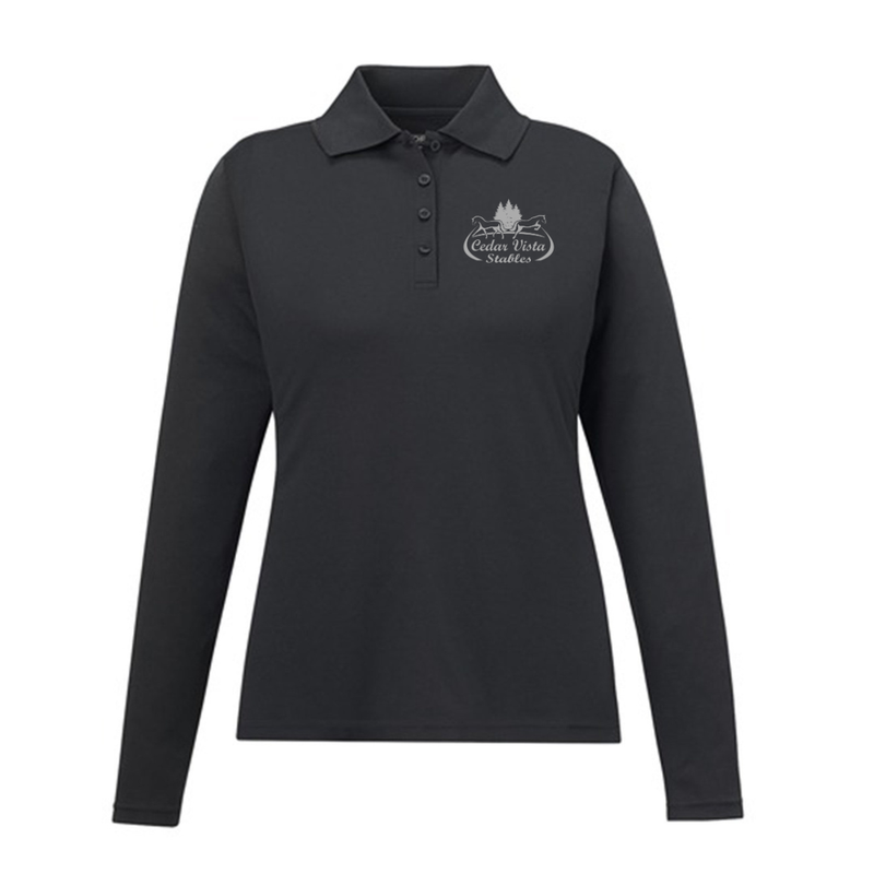 Cedar Vista Stables Long Sleeve Polo
