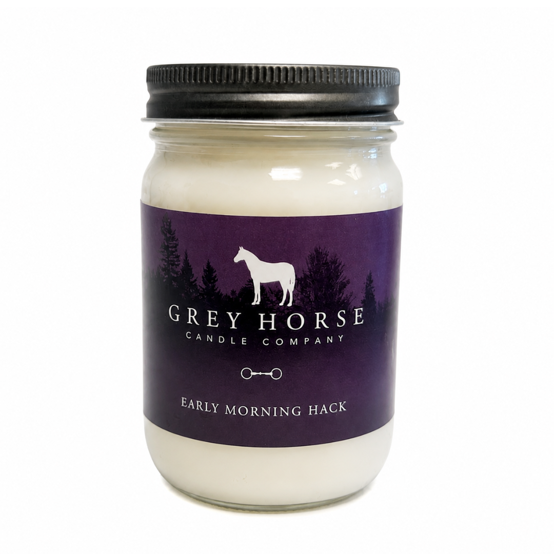 Grey Horse Early Morning Hack equestrian soy candle
