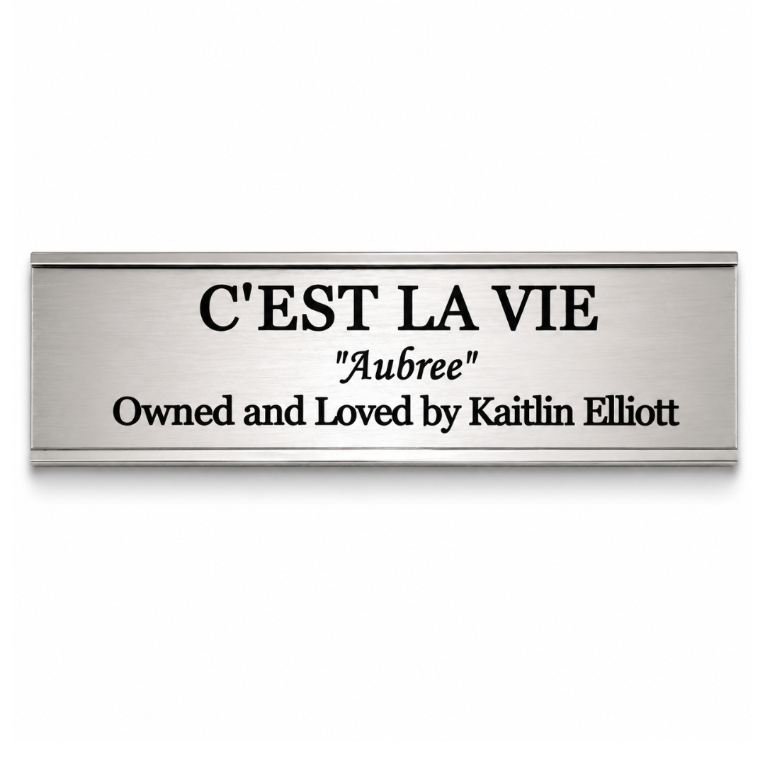 Custom Engraved Horse Stall Name Plate