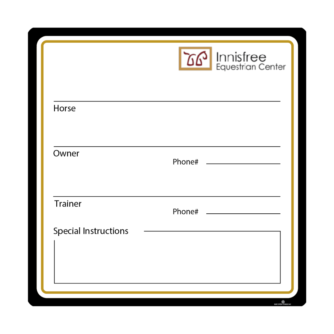 Innisfree Equestrian Dry Erase