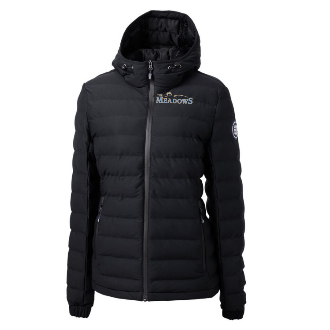 The Meadows Equine Hooded Puffer Coat - Black
