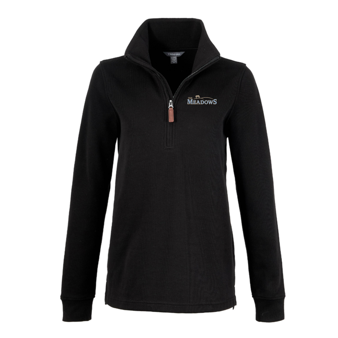 The Meadows Equine Quarter Zip Pullover - Black