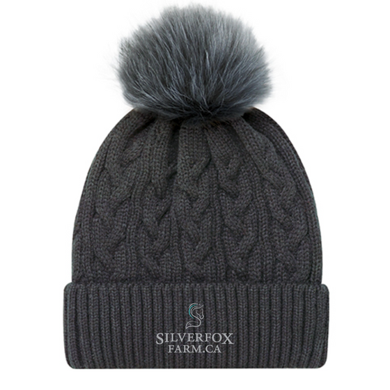 Silverfox Pom Toque