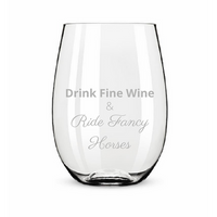 Custom Stemless Wine Glass