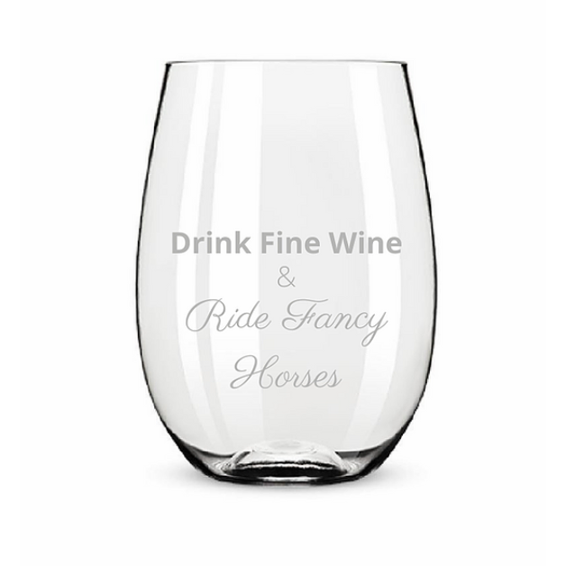 Custom Stemless Wine Glass